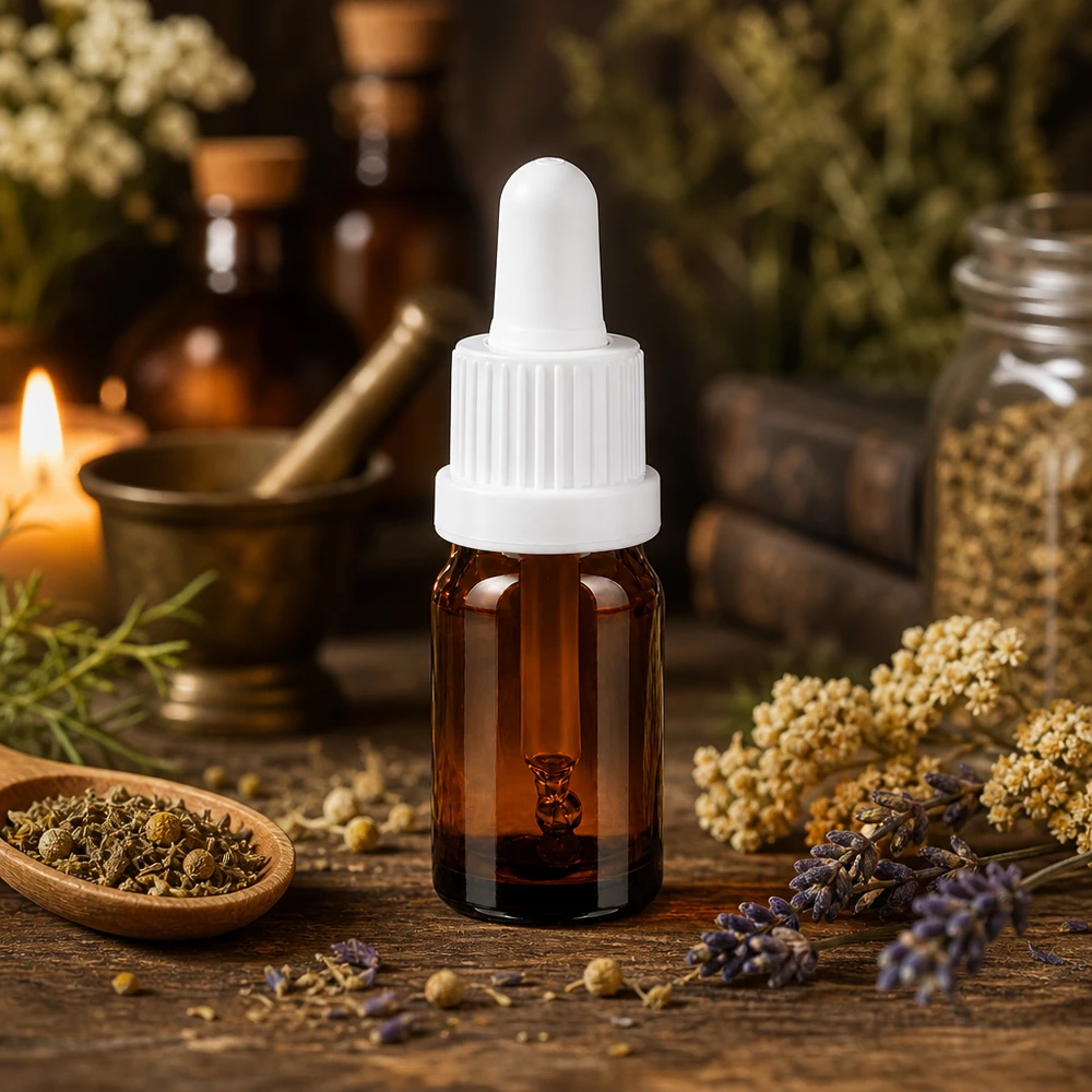 Butelka do leków płynnych 5 ml biała OV BrownLine UT18/5 Butelka do pipety 5 ml BrownLine z ochroną UV i białą nasadką UT18 do użytku laboratoryjnego