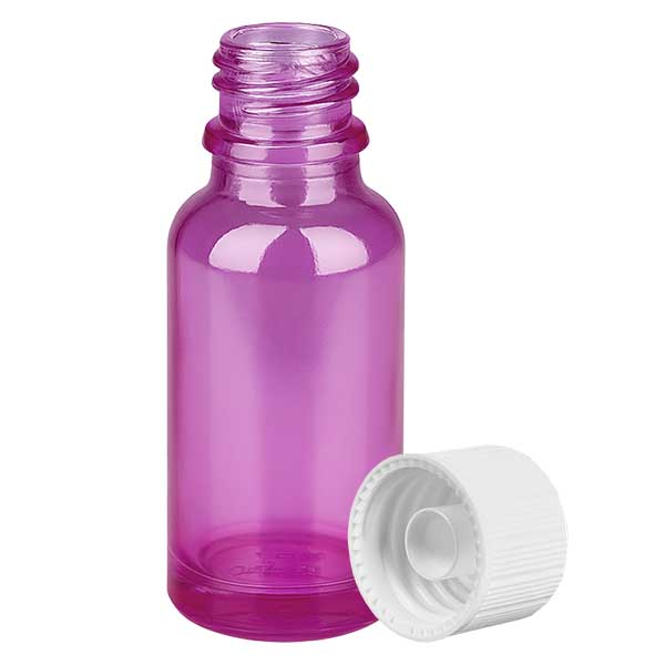 Butelka 20 ml z zakr&#281;tk&#261; 11 mm bia&#322;a standardowa PurpleLine UT18/20