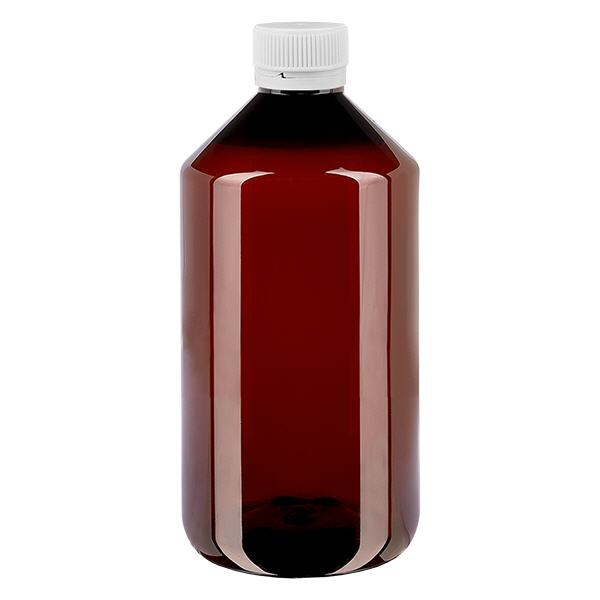 Butelka PET 750 ml z białym karbowanym OV Butelka PET 750 ml z białym karbowanym OV