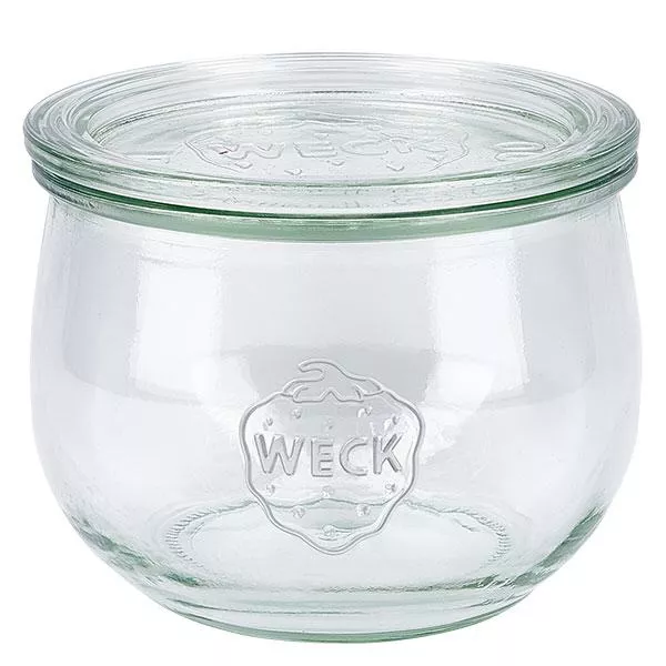 580ml WECK słoik tulipan ze szklaną pokrywką RR100 przezroczysty słoik z logo WECK do konserwowania i przechowywania
