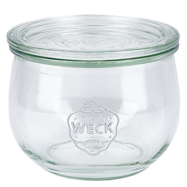 Słoik tulipan o pojemności 580 ml ze szklaną pokrywką WECK RR100 580ml WECK słoik tulipan ze szklaną pokrywką RR100 przezroczysty słoik z logo WECK do konserwowania i przechowywania
