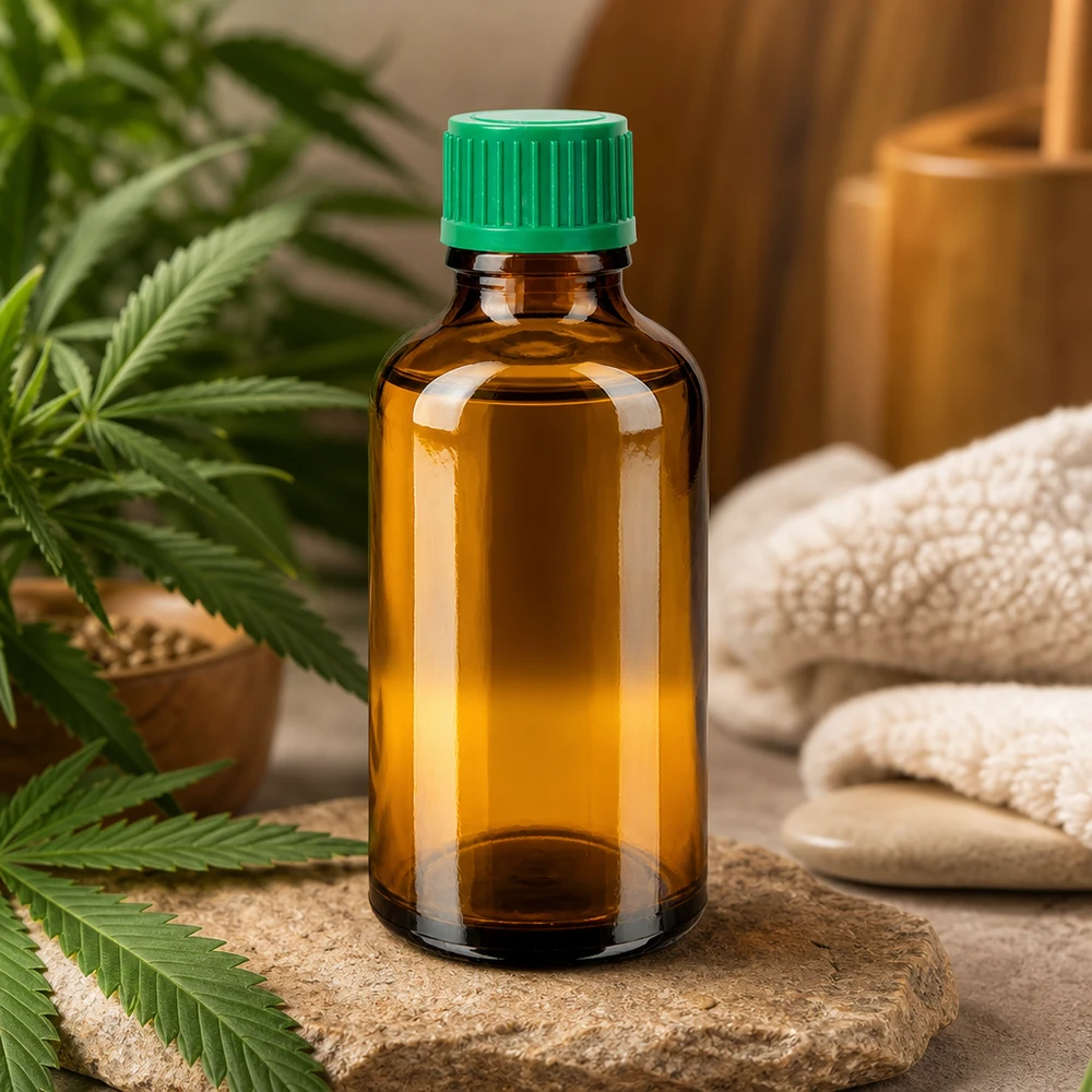 Butelka z zakraplaczem o pojemności 50 ml i precyzyjnym otworem 0,8 mm do zastosowań w aromaterapii i odnowie biologicznej