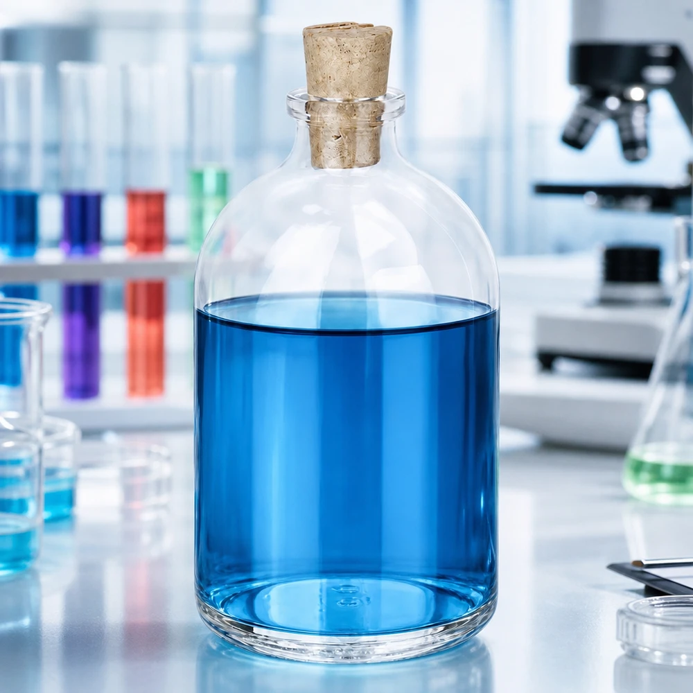 Butelka z przezroczystego szkła 100 ml z korkiem 11/14 mm Korkenflasche 100ml Klarglas 11/14mm Verschluss für Chemie Kosmetik und Apothekeranwendungen