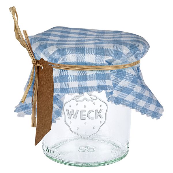 Tkanina serwetka jasnoniebieska w kratk&#281; 120x120mm kwadratowa