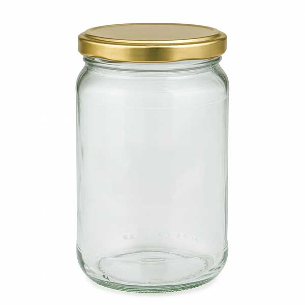 Słoik okrągły 305 ml z pokrywką BasicSeal złota UNiTWIST