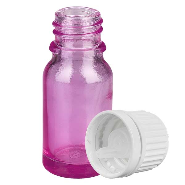 Butelka z zakraplaczem 10 ml 0,7 mm bia&#322;a Oryginalna zakr&#281;tka PurpleLine UT18/10