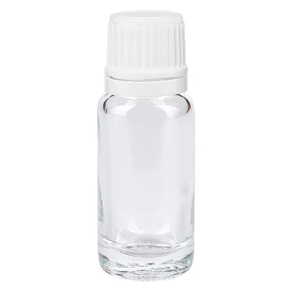 Butelka apteczna przezroczysta fiolka kroplowa 10 ml 1,2 mm biały OV