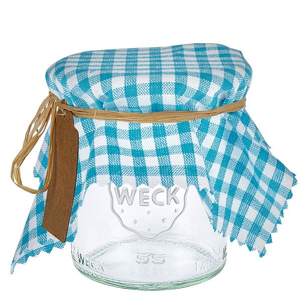 Tkanina serwetka turkusowa w kratkę 150x150mm kwadratowa