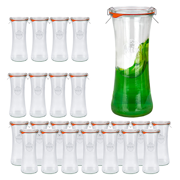 Zestaw 24 słoików Weck Słoik delikatesowy 700 ml ze szklaną pokrywką Zestaw 24 słoików Weck Słoik delikatesowy 700 ml ze szklaną pokrywką