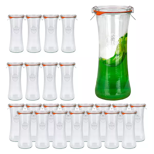 Zestaw 24 słoików Weck Słoik delikatesowy 700 ml ze szklaną pokrywką
