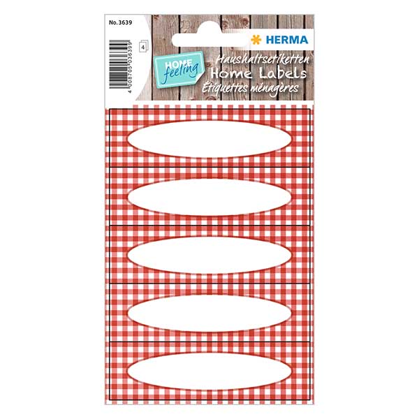 Naklejki kuchenne czerwona szachownica (20 naklejek) | 4 arkusze = 20 naklejek papierowych.