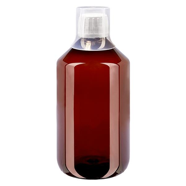 Butelka PET 500ml z białą nakrętką OV + kubek Butelka PET 500ml z białą nakrętką OV + kubek