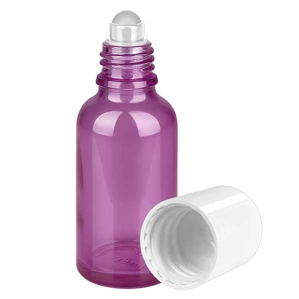 Butelka roll-on 30 ml, bia&#322;a, standardowa PurpleLine UT18/30