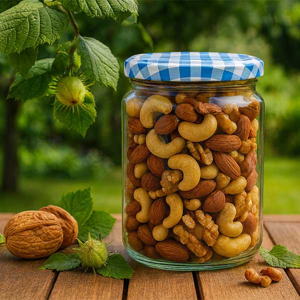 Słoik okrągły 795 ml + pokrywka BasicSeal niebieska/biała UN..