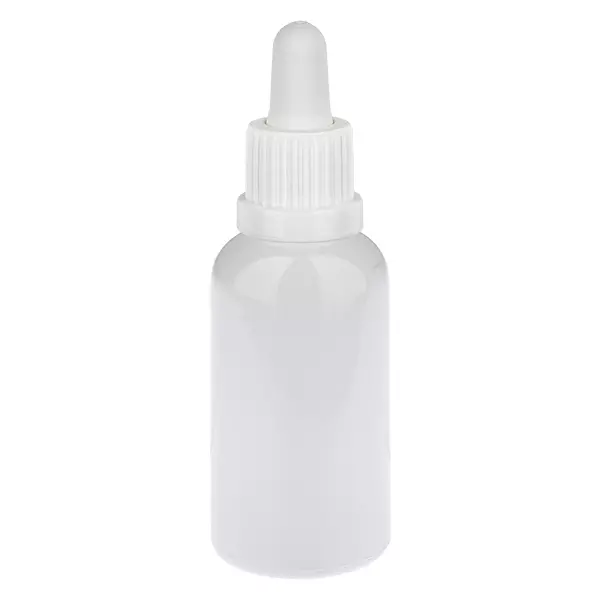 Butelka z pipetą 30 ml biała z zamknięciem zabezpieczającym WhiteLine UT18/30