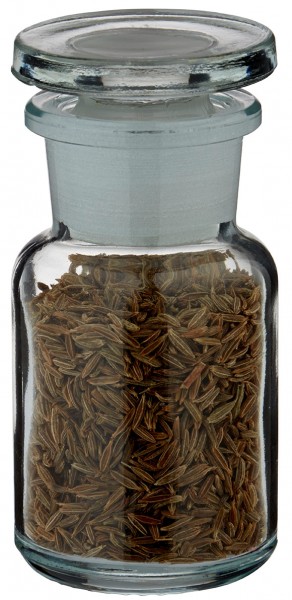 Pomys&#322; na s&#322;oik na przyprawy: butelka aptekarska 50 ml z szerok&#261; szyjk&#261;, przezroczyste szk&#322;o