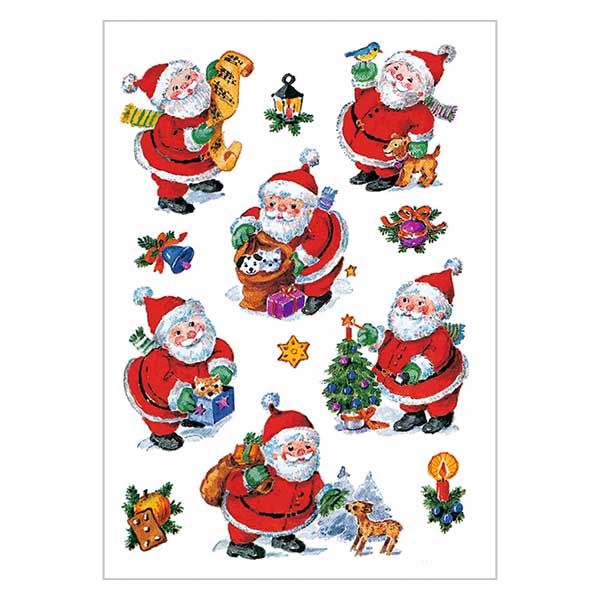 Naklejki "Father Christmas 2" (36 naklejek) | 3 arkusze = 36 papierowych naklejek. Naklejki "Father Christmas 2" (36 naklejek) | 3 arkusze = 36 papierowych naklejek.