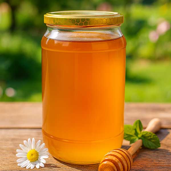 Słoik okrągły 1062 ml + pokrywka BasicSeal o strukturze plastra miodu UN..