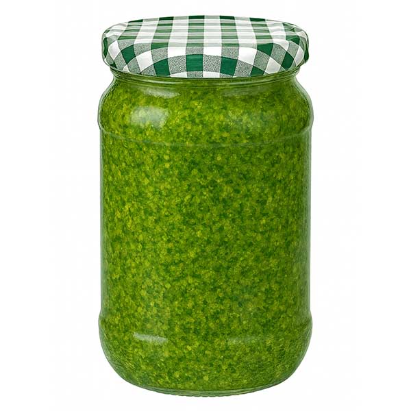 Słoik okrągły 1062 ml + pokrywka BasicSeal zielono-biała UN.. Słoik okrągły 1062 ml + pokrywka BasicSeal zielono-biała UN..