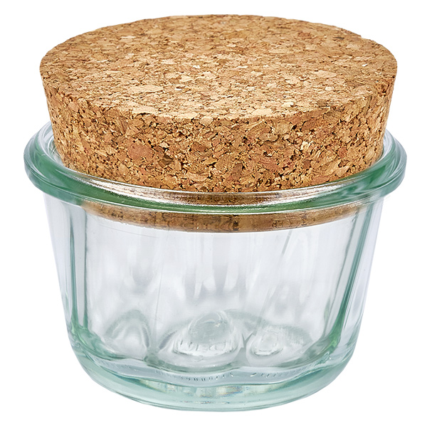 Słoik Gugelhupf 165ml WECK RR80 z korkiem naturalny Słoik Gugelhupf 165ml WECK RR80 z korkiem naturalny