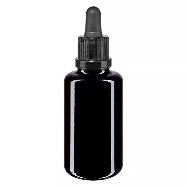 Butelka apteczna viol. 30ml pipeta czarna OV Butelka apteczna viol. 30ml pipeta czarna OV