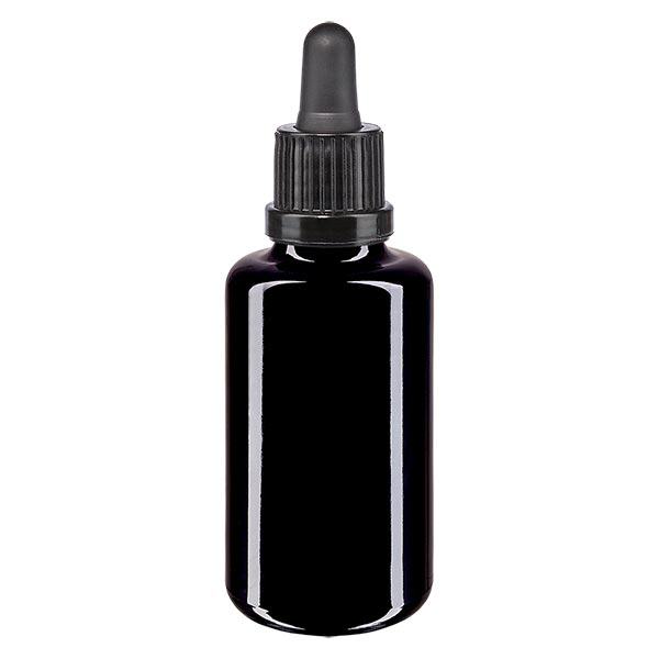 Butelka apteczna viol. 30ml pipeta czarna OV Butelka apteczna viol. 30ml pipeta czarna OV