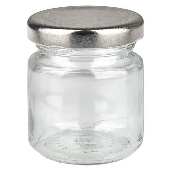 Szklanka okr&#261;g&#322;a 53 ml z pokrywk&#261; BasicSeal srebrna UN..