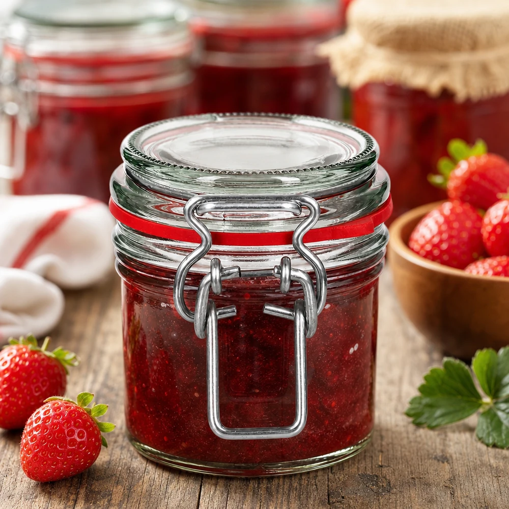 Słoik do przechowywania o pojemności 135 ml, typ G, z zamknięciem na zatrzask UN..