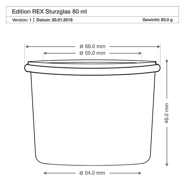 Zestaw 48 szklanych kubków Weck 80 ml z 48 szklanymi pokrywkami Zestaw 48 szklanych kubków Weck 80 ml z 48 szklanymi pokrywkami