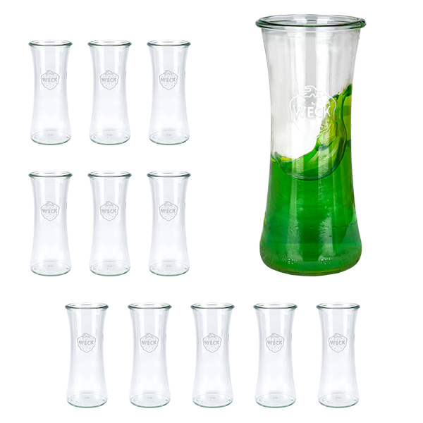Zestaw 12 słoików Weck 700 ml, okrągłe słoiki na delikatesy Zestaw 12 słoików Weck 700 ml, okrągłe słoiki na delikatesy