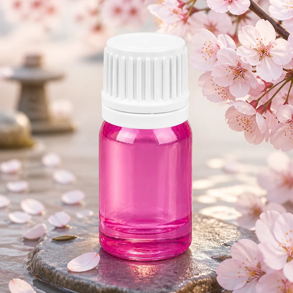 Butelka 5 ml z zakrętką 11 mm w kolorze białym Oryginalna zakrętka PurpleLine UT18/5 Elegancka szklana butelka PurpleLine o pojemności 5 ml z ochroną UV i białą zakrętką do olejków wrażliwych na światło
