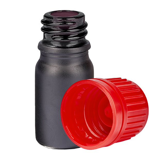 Butelka 5 ml 11 mm SV czerwona OV BlackLine UT18/5