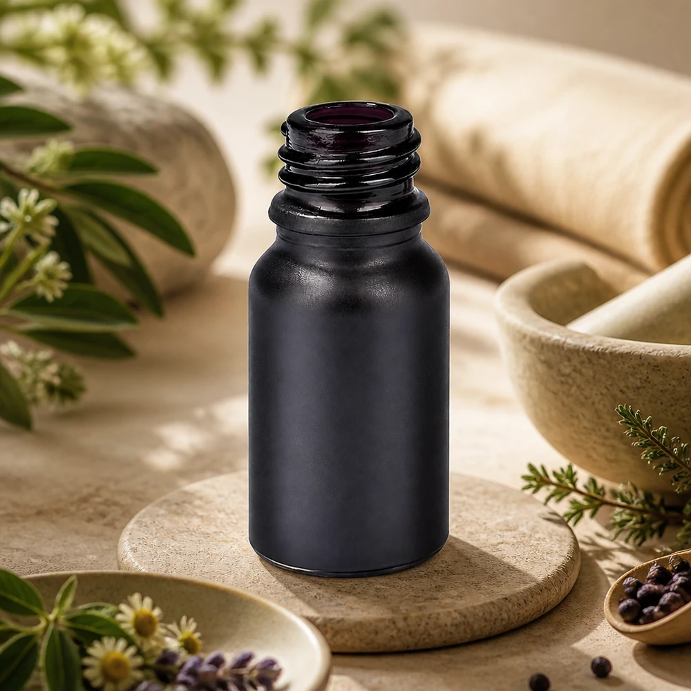 Butelka apteczna 10 ml BlackLine UT18/10 UNiTWIST Elegancka butelka apteczna BlackLine UT18/10 UNiTWIST o pojemności 10 ml z matowym wykończeniem zapewnia elegancką prezentację produktu.