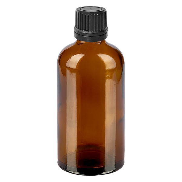 100 ml butelka z zakraplaczem 1 mm czarna OV BrownLine UT18/100