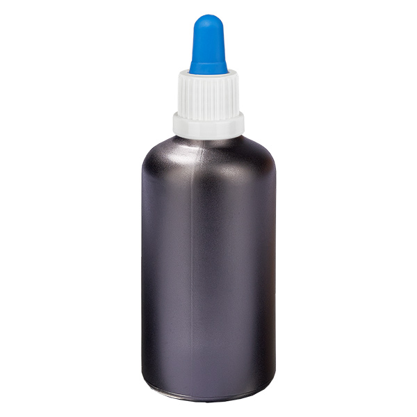 Butelka z pipetą 100 ml biała/niebieska OV BlackL. UT18/100 Butelka z pipetą 100 ml biała/niebieska OV BlackL. UT18/100