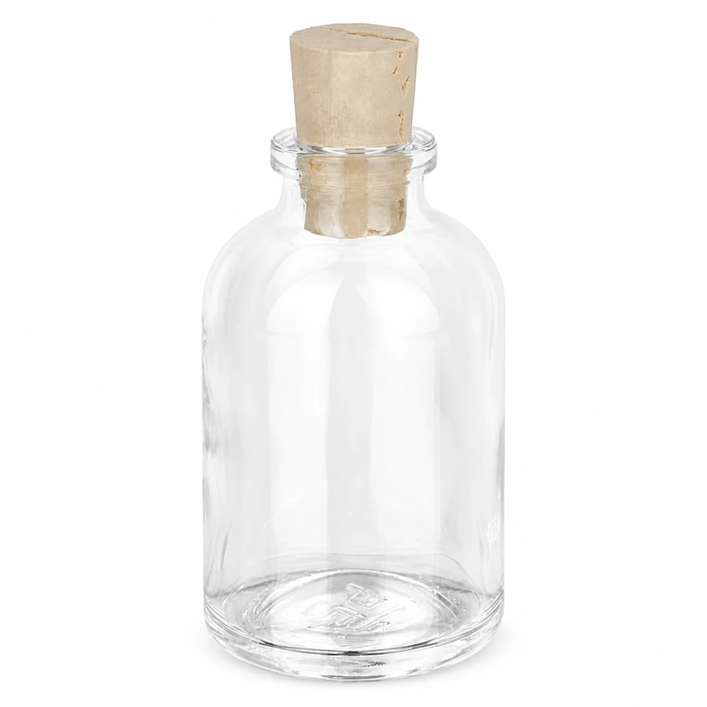 Przezroczysta szklana butelka 50 ml z korkiem 11/14 mm Leere Klarglasflasche 50ml mit passendem Korken 11/14mm für vielseitige Verwendung