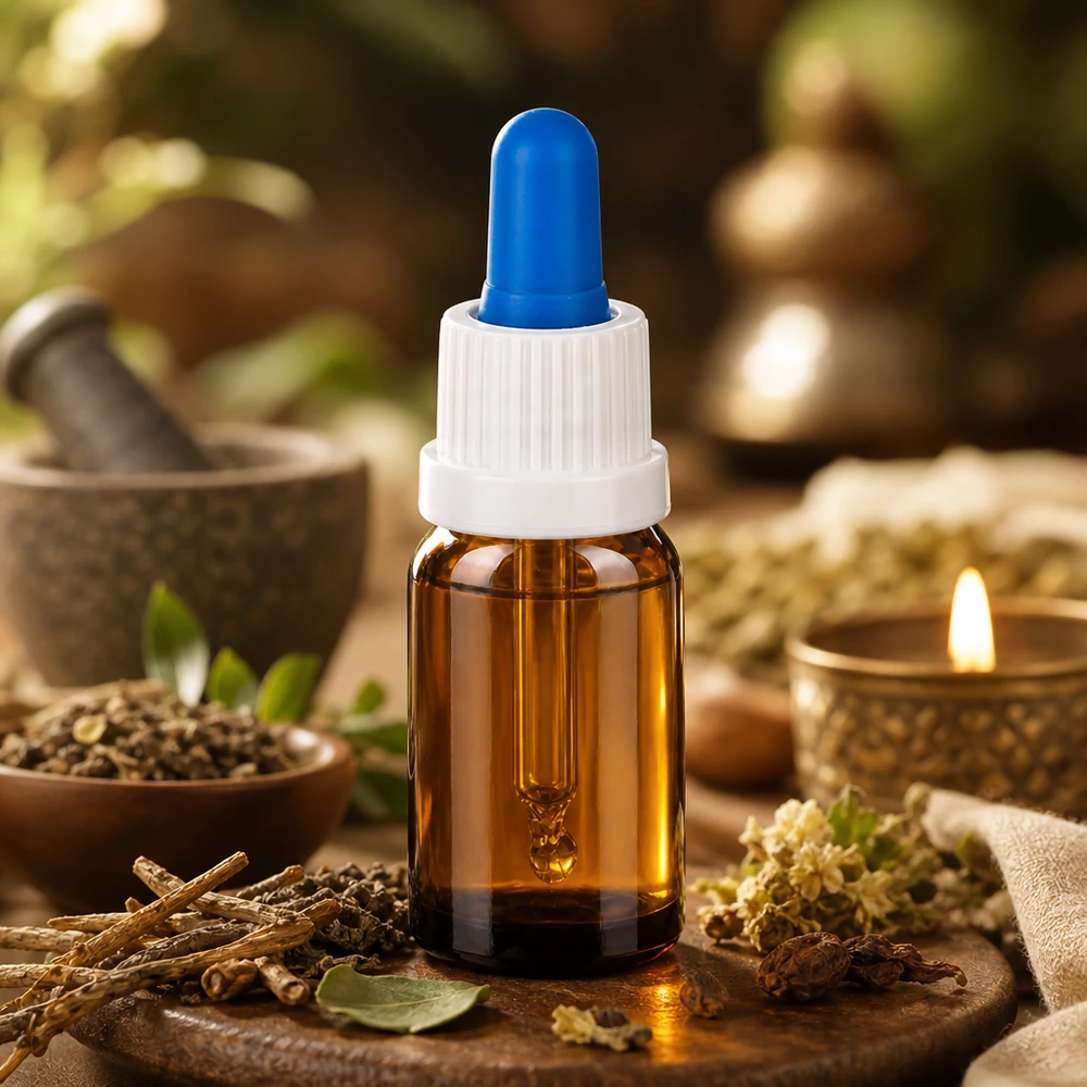 Butelka z pipetą 10 ml biała/niebieska OV BrownLine UT18/10 Precyzyjna butelka z pipetą BrownLine o pojemności 10 ml z niebieską końcówką do dokładnego dozowania olejków.