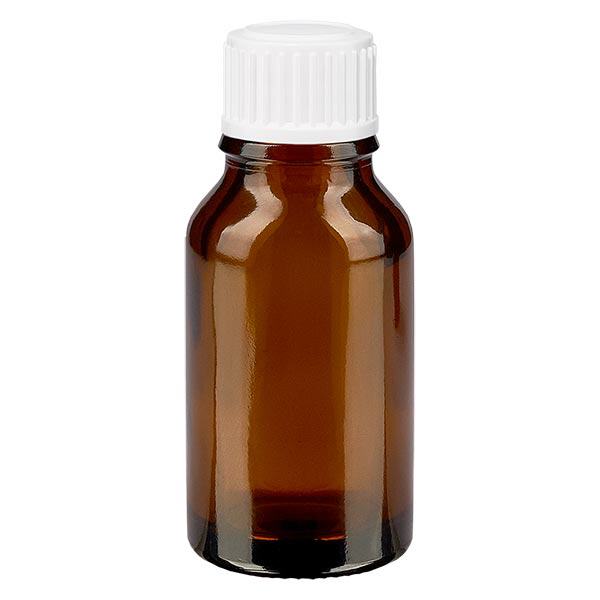 Butelka apteczna brązowa 30ml zakrętka białe kuleczki St Butelka apteczna brązowa 30ml zakrętka białe kuleczki St