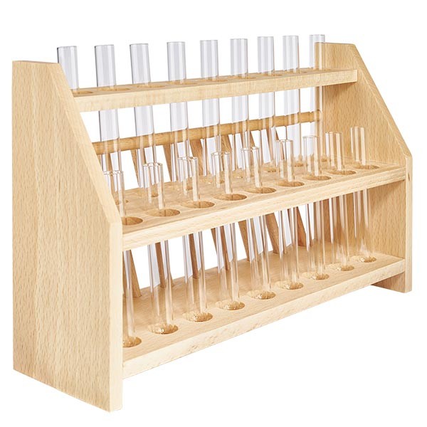 Zestaw drewniany do prob&#243;wek z 18 prob&#243;wkami wapno-soda 100x12