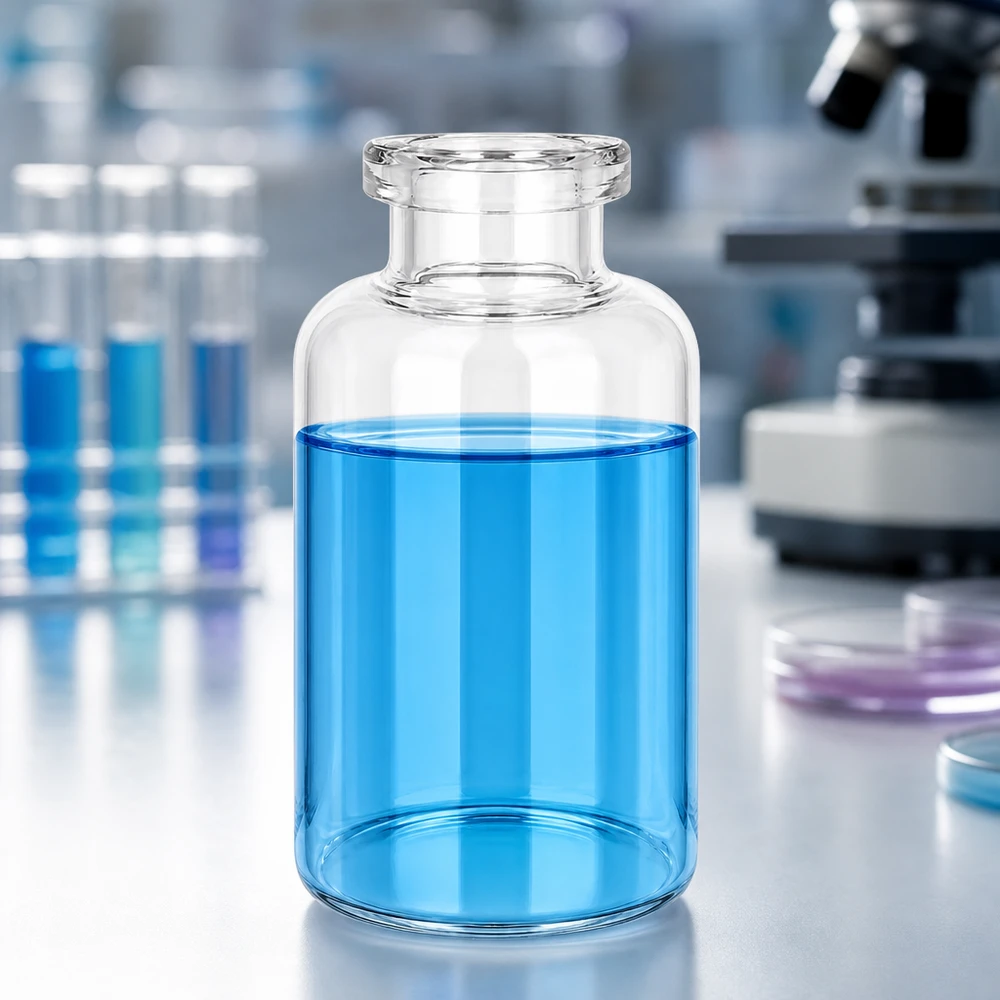Butelka iniekcyjna z przezroczystego szkła 30 ml Hochwertige Injektionsflasche Klarglas 30ml für Injektionslösungen in klinischer Laborumgebung