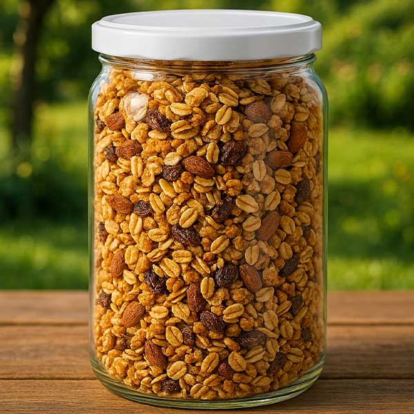 Słoik okrągły 1062 ml z pokrywką BasicSeal w kolorze białym UNiTWIST