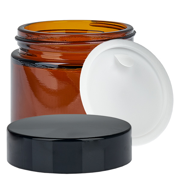 Szklany słoik 60 ml brązowy z pokrywką UNiTWIST Szklany słoik 60 ml brązowy z pokrywką UNiTWIST