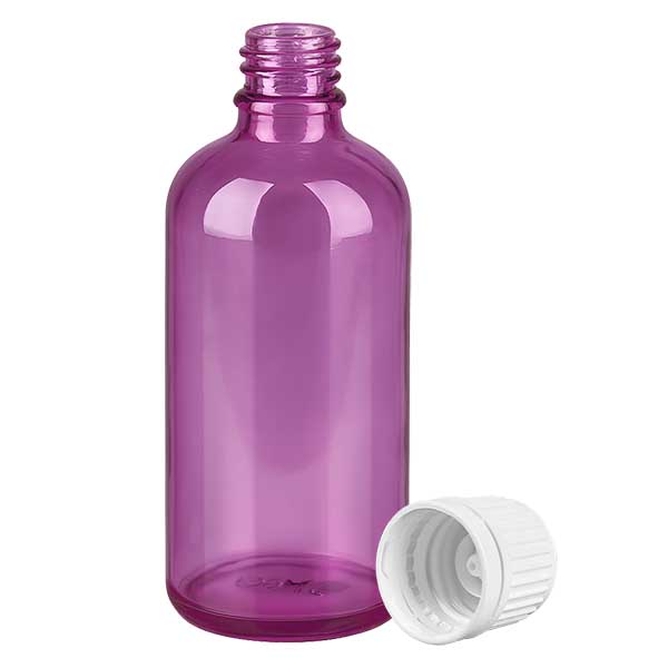 Butelka 100 ml z zakr&#281;tk&#261; 11 mm bia&#322;a Oryginalna zakr&#281;tka PurpleLine UT18/100