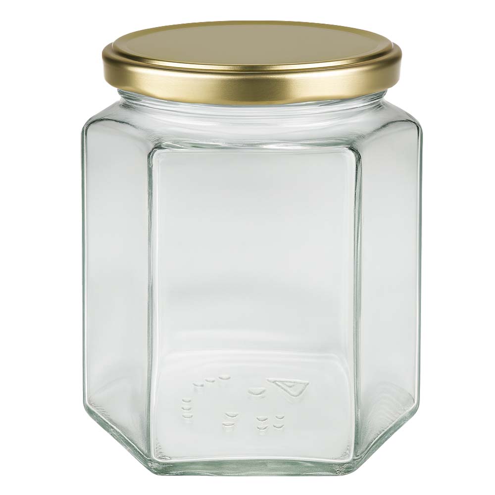 500g Honigglas mit goldenem Deckel BasicSeal UNiTWIST