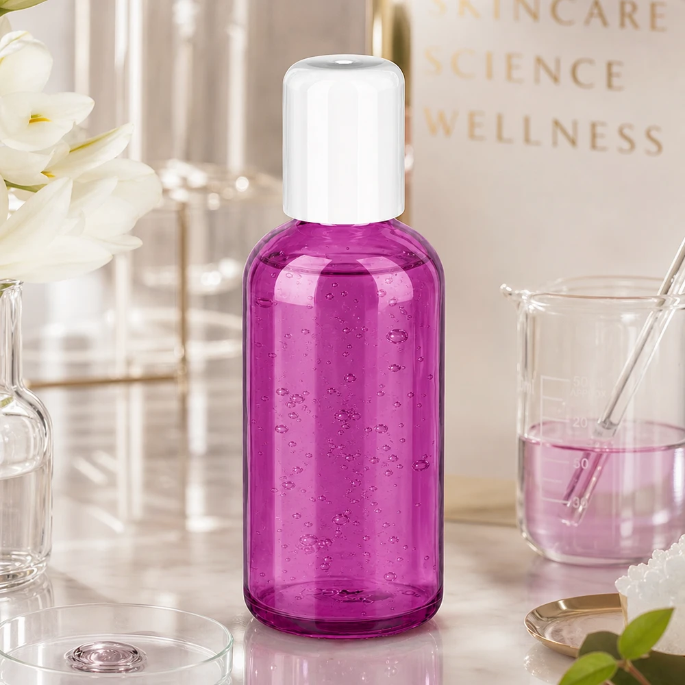 Butelka typu roll-on 100 ml, biała, standardowa PurpleLine UT18/100 Kompaktowa butelka roll-on o pojemności 100 ml z białą nasadką STD do mobilnej pielęgnacji skóry i aromaterapii