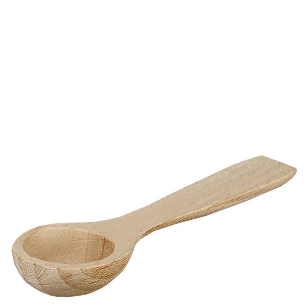 Drewniana łopata w kształcie łyżki S o długości 7,7 cm Drewniana łyżka w kształcie małej łyżeczki 7,7cm naturalne drewno bukowe akcesoria kuchenne przyprawy sól