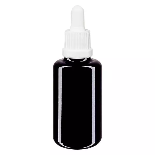Butelka apteczna viol. 30ml pipeta biała OV Butelka apteczna viol. 30ml pipeta biała OV