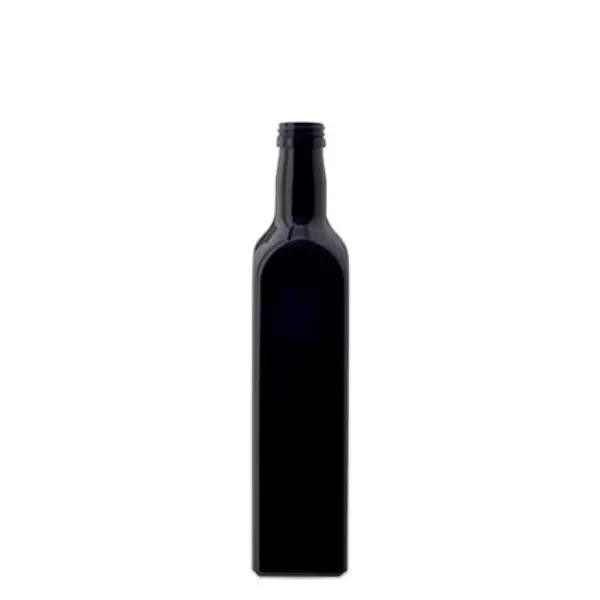Butelka na olej z fioletowego szkła 500 ml kwadratowa, UNI 31,5x24