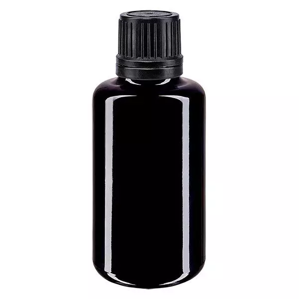 Butelka apteczna viol. 30ml kroplówka v. Pr. 1mm czarny OV