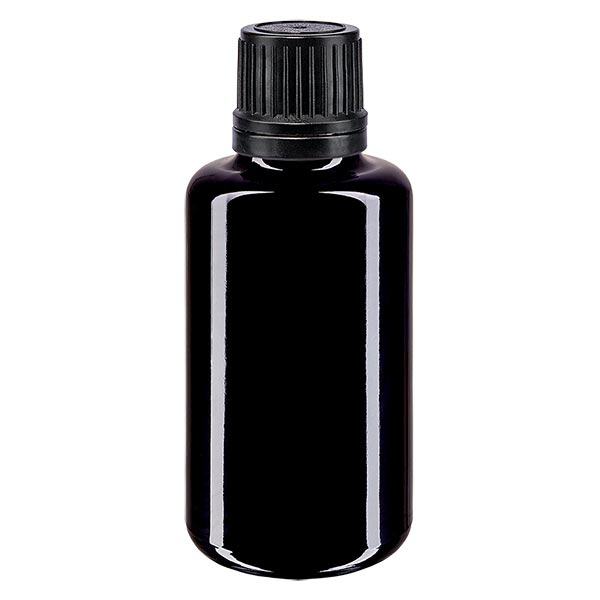 Butelka apteczna viol. 30ml kroplówka v. Pr. 1mm czarny OV Butelka apteczna viol. 30ml kroplówka v. Pr. 1mm czarny OV